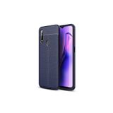 HEPTEKİLETİŞİM Oppo A31 ile Uyumlu Kılıf, Deri Görünümlü, Silikon Kapak, Lacivert