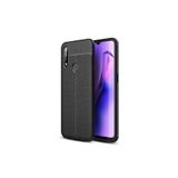HEPTEKİLETİŞİM Oppo A31 ile Uyumlu Kılıf, Deri Görünümlü, Silikon Kapak, Siyah