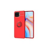 HEPTEKİLETİŞİM Oppo A73 ile Uyumlu Kılıf, Kamera Çıkıntılı, Yüzüklü Standlı, Mıknatıslı, Kırmızı