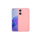 HEPTEKİLETİŞİM Oppo A96 4G ile Uyumlu Kılıf, Kadife İç Yüzey, Yumuşak Dokulu, Kamera Korumalı, Silikon Kapak, Pembe