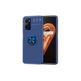 HEPTEKİLETİŞİM Oppo A96 4G ile Uyumlu Kılıf, Kamera Çıkıntılı, Renkli Yüzüklü Standlı, Mıknatıslı Kapak, Mavi