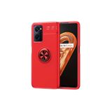 HEPTEKİLETİŞİM Oppo A96 4G ile Uyumlu Kılıf, Yüzüklü Standlı, Mıknatıslı, Kamera Çıkıntılı, Kırmızı