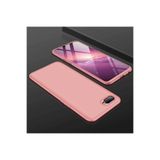 HEPTEKİLETİŞİM Oppo AX7 ile Uyumlu 360 Tam Koruma Kılıf, Ön ve Arka Sert Mika Kapak, Rose Gold
