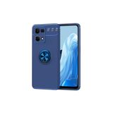 HEPTEKİLETİŞİM Oppo Reno 7 4G ile Uyumlu Kılıf, Yüzüklü Standlı, Mıknatıslı, Mavi