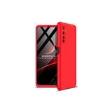 HEPTEKİLETİŞİM Realme 6 ile Uyumlu Kılıf, 360 Tam Koruma, Ön ve Arka Sert Mika Kapak, Kırmızı