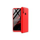 HEPTEKİLETİŞİM Realme 6i ile Uyumlu Kılıf, 360 Tam Koruma, Ön ve Arka Sert Mika Kapak, Kırmızı