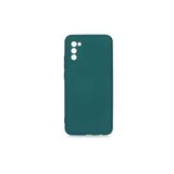 HEPTEKİLETİŞİM Samsung Galaxy A02s ile Uyumlu Kılıf, Kadife İç Yüzey, Yumuşak Dokulu, Kamera Korumalı, Silikon Kapak, Koyu Yeşil