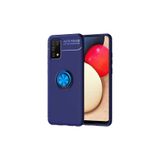 HEPTEKİLETİŞİM Samsung Galaxy A02s ile Uyumlu Kılıf, Kamera Çıkıntılı, Yüzüklü, Standlı, Mıknatıslı, Mavi