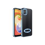 HEPTEKİLETİŞİM Samsung Galaxy A04 ile Uyumlu Kılıf, Kamera Lens Korumalı, Parlak Kenarlı Kapak, Sierra Mavi