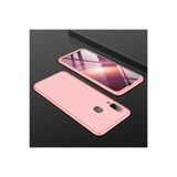 HEPTEKİLETİŞİM Samsung Galaxy A10s ile Uyumlu Kılıf, 360 Tam Koruma, Ön ve Arka Sert Mika Kapak, Rose Gold
