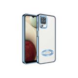 HEPTEKİLETİŞİM Samsung Galaxy A12 ile Uyumlu Kılıf, Kamera Lens Korumalı, Parlak Kenarlı, Sierra Mavi