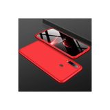 HEPTEKİLETİŞİM Samsung Galaxy A20s ile Uyumlu 360 Tam Koruma Kılıf, Sert Mika Kapak, Kırmızı