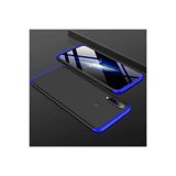 HEPTEKİLETİŞİM Samsung Galaxy A20s ile Uyumlu Kılıf, 360 Tam Koruma, Ön ve Arka Sert Mika Kapak, Siyah-Mavi