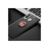 HEPTEKİLETİŞİM Samsung Galaxy A20s ile Uyumlu Kılıf, Kamera Çıkıntılı, Renkli Yüzüklü Standlı, Mıknatıslı, Siyah-Rose Gold