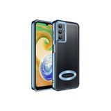 HEPTEKİLETİŞİM Samsung Galaxy A34 Uyumlu Kılıf, Kamera Lens Korumalı, Parlak Kenarlı, Sierra Mavi