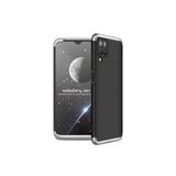 HEPTEKİLETİŞİM Samsung Galaxy M12 ile Uyumlu 360 Tam Koruma Kılıf, Sert Mika Kapak, Siyah-Gri