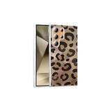 HEPTEKİLETİŞİM Samsung Galaxy S23 Ultra ile Uyumlu Kılıf, Gold Leopar Desenli Kapak