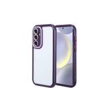 HEPTEKİLETİŞİM Samsung Galaxy S24 ile Uyumlu Kılıf, Kamera Korumalı, Renkli Kenar ve Çerçeve Tasarımlı, Derin Mor
