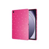 HEPTEKİLETİŞİM Samsung Galaxy Tab S9 FE ile Uyumlu Simli Tablet Kılıfı, Pembe Koyu