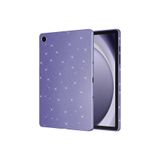 HEPTEKİLETİŞİM Samsung Galaxy Tab S9 FE ile Uyumlu Tablet Kılıfı, Simli Parlak Görünümlü, Derin Mor