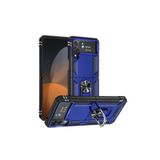 HEPTEKİLETİŞİM Samsung Galaxy Z Flip 4 Vega Kılıf, Mavi, Halka Standlı