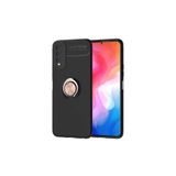 HEPTEKİLETİŞİM Vivo Y20 ile Uyumlu Kılıf, Kamera Çıkıntılı, Renkli Yüzüklü Standlı, Mıknatıslı, Siyah-Rose Gold