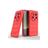 HEPTEKİLETİŞİM Xiaomi Mi 13 Ultra ile Uyumlu Esnek TPU Silikon Kılıf, Oyuklu Arka Yüzey Tasarımlı, Kırmızı