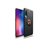 HEPTEKİLETİŞİM Xiaomi Mi 9 Se ile Uyumlu Kılıf, Kamera Çıkıntılı, Yüzüklü Standlı, Mıknatıslı, Silikon, Siyah-Rose Gold