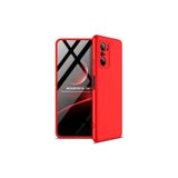 HEPTEKİLETİŞİM Xiaomi Poco F3 ile Uyumlu 360 Tam Koruma Kılıf, Sert Mika Kapak, Kırmızı