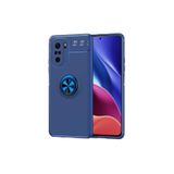 HEPTEKİLETİŞİM Xiaomi Poco F3 ile Uyumlu Kılıf, Yüzüklü Standlı, Mıknatıslı, Mavi