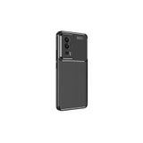 HEPTEKİLETİŞİM Xiaomi Poco F5 Pro ile Uyumlu Kılıf, Kamera Çıkıntılı, Karbon Fiber Dokulu, Siyah