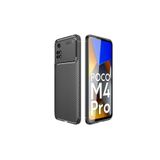 HEPTEKİLETİŞİM Xiaomi Poco M4 Pro 4G ile Uyumlu Kılıf, Kamera Çıkıntılı, Karbon Fiber Dokulu, Renk Atmaz, Siyah