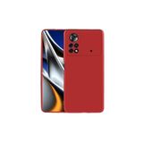 HEPTEKİLETİŞİM Xiaomi Poco M4 Pro 4G ile Uyumlu Yumuşak Dokulu Silikon Kılıf, Esnek, İnce, Mat, Kırmızı