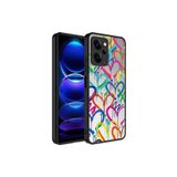 HEPTEKİLETİŞİM Xiaomi Poco X5 Pro ile Uyumlu Kılıf, Aynalı Desenli, Kamera Korumalı, Parlak Renkli, Sert Kapak, Kalp