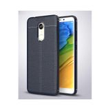 HEPTEKİLETİŞİM Xiaomi Redmi 5 Plus ile Uyumlu Kılıf, Deri Görünümlü, Silikon, Lacivert