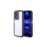 HEPTEKİLETİŞİM Xiaomi Redmi Note 12 Pro 5G ile Uyumlu Kılıf, Kamera Korumalı, Renkli Kenar ve Çerçeve Tasarımlı, Derin Mor