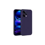 HEPTEKİLETİŞİM Xiaomi Redmi Note 12 Pro 5G ile Uyumlu Yumuşak Dokulu Silikon Kılıf, Mat, Lacivert