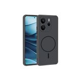 HEPTEKİLETİŞİM Xiaomi Redmi Note 14 4G ile Uyumlu M-safe Kılıf, Şarj Destekli, Kamera Korumalı, Darbe Emici, Siyah
