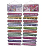 Heptex Ahşap Ritmik Sayılar ve Çarpım Tablosu Panosu 75 cm 20 x 25 Ölçülerle Öğrenciler İçin - Mantar Pano - Çoklu