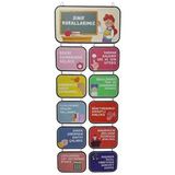 heptex Ahşap Sınıf Kuralları Panosu Renkli 20 x 25 cm Demonte Öğrencilere Yönelik Eğitim Aracı - Mantar Pano