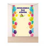 heptex Okulumda İlk Günüm Hatıra Fotoğraf Panosu Branda 100x150