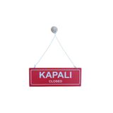 heptex UV Baskılı Açık Kapalı Çift Yön Kapı Tabelası, Mağaza Açık Kapalı Yazısı, Uyarısı 10x30cm