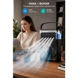 HEPU Glr HR001 Siyah Buzlu Vantilatör Mini Fan 5 Spreyli Su Püskürtmeli 600 ML Buhar Makinesi Nemlendiric