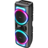Hepu HP-118 Partybox Bluetooth Hoparlör – 2×8” Hoparlör, 15W Güç, Rgb Işık, Tws Destekli