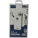 hepu hp-246 20.000mah type-c lightining usb powerbank led gösterge - Siyah