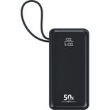 Hepu HP-255 50.000 Mah Süper Kapasiteli 22.5W Pd Hızlı Şarjlı Powerbank – 3 Kablolu LED - Renkli