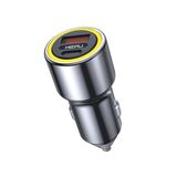 Hepu Hp-782 Araç Içi Şarj Cihazı 3.1A Pd 48 Watt Fast Hızlı Şarj Aleti Metal Çakmaklık Şarj Type C 2-Port Işıklı