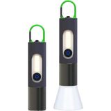 Hepu HP-836 Su Geçirmez Uzun Menzilli LED El Feneri 5730 LED 5V USB Şarjlı Taşınabilir Askılı Tasarım - Siyah
