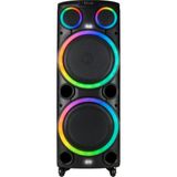 Hepu Hp 962 Büyük Boy Şarjlı Taşınabilir Bluetooth Parti Hoparlörü 2*12 inç Extra Bass - Plastik
