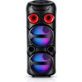Hepu HP-987 10W Tws Bluetooth Party Hoparlör – LED Aydınlatmalı 1 Adet Kablolu El Mikrofonu Dahil Karaoke Destekli Taşınabilir Ses Sistemi - Adaçayı Yeşili